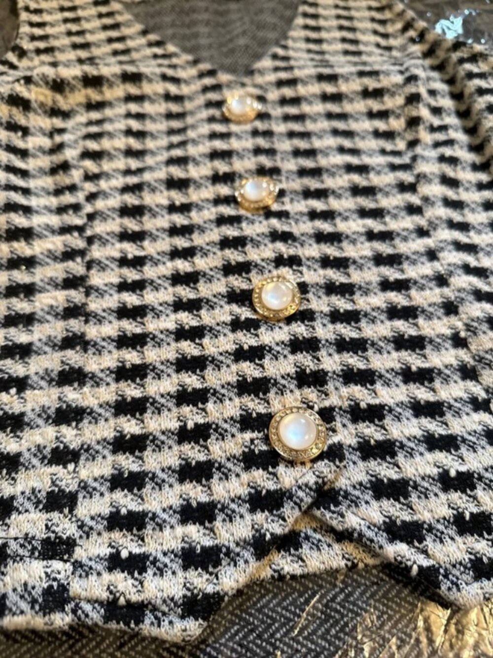 Porridge Clothing Alia Tweed Vest S - Picture 2 of 5
